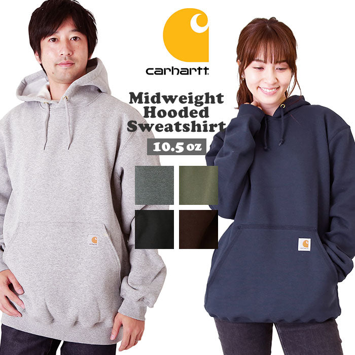 【BLK.Black・【USサイズ】Lサイズ】 カーハート パーカー 通販 carhartt トレーナー メンズ ブランド おしゃれ 無地 大きいサイズ 裏起毛 レディース 大きめ プルオーバー 長袖 スウェット スエット ロゴ ワンポイント
