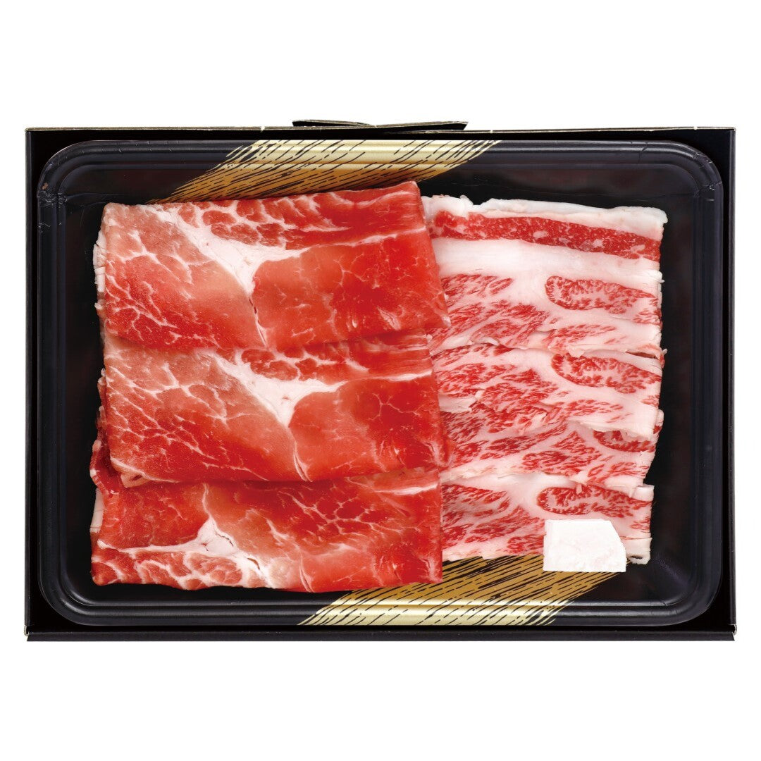黒毛和牛と黒豚のすきやき肉 九州産 すきやき肉 もも肉 すき焼き用 黒毛和牛 黒豚 和牛 牛肉 豚肉 食べ比べ 赤身 サシ あっさり 鍋 冷凍 グルメ ギフト 贈り物 中元 歳暮 お取り寄せ 人気 おすすめ ランキング ※代引不可