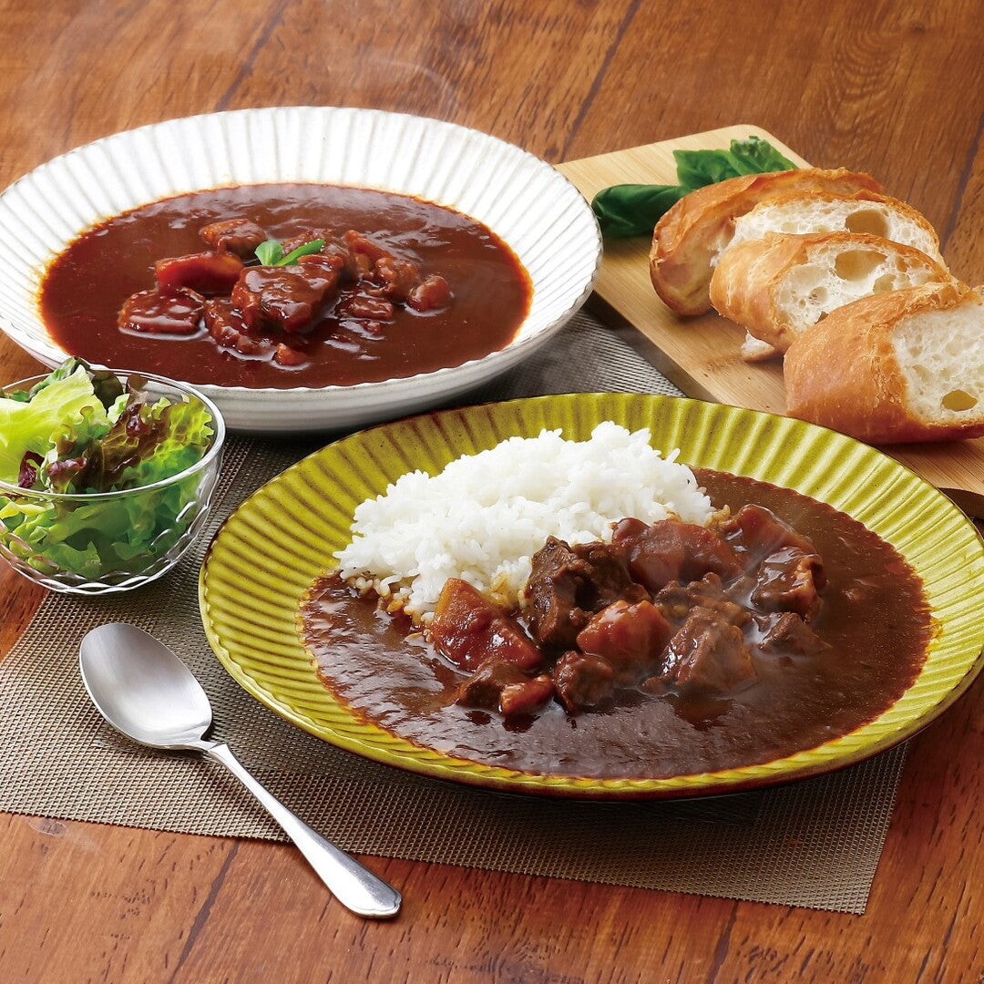 黒毛和牛入 ビーフカレーとビーフシチュー ビーフカレー ビーフシチュー カレー シチュー 黒毛和牛 牛肉 甘口 辛口 中辛 スパイス 旨味 うまみ ボリューム満点 常温 グルメ ギフト レトルト パウチ 人気 おすすめ ランキング ※代引不可