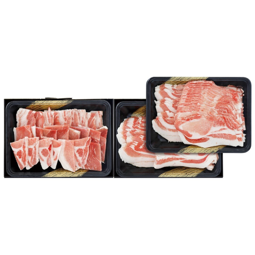 九州産黒豚しゃぶしゃぶ肉と焼肉セット 国産 九州産 国産豚肉 黒豚 ポーク焼肉 味付 豚肉 ?油 しょうゆ 焼肉 しゃぶしゃぶ BBQ 焼肉 冷凍 グルメ ギフト 贈り物 父の日 中元 歳暮 お取り寄せ 人気 おすすめ ランキング ※代引不可