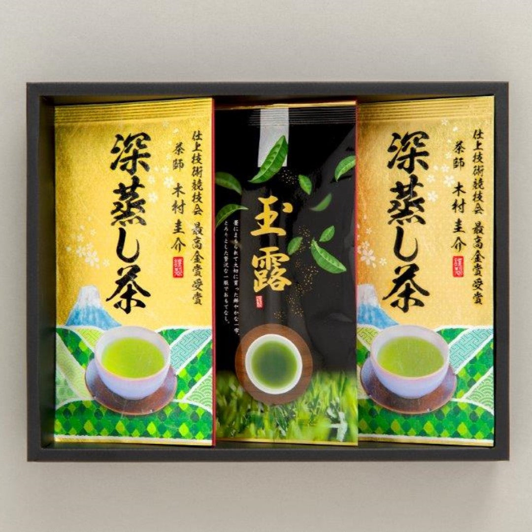 静岡銘茶深蒸し茶セット 静岡茶 静岡県 特上 お茶 日本茶 深蒸し 浅蒸し 銘茶 煎茶 玉露 茶葉 茶葉の甘味 緑茶 急須 グリーンティー ソフトドリンク ドリンク ギフト お取り寄せ 人気 おすすめ ランキング ※代引不可