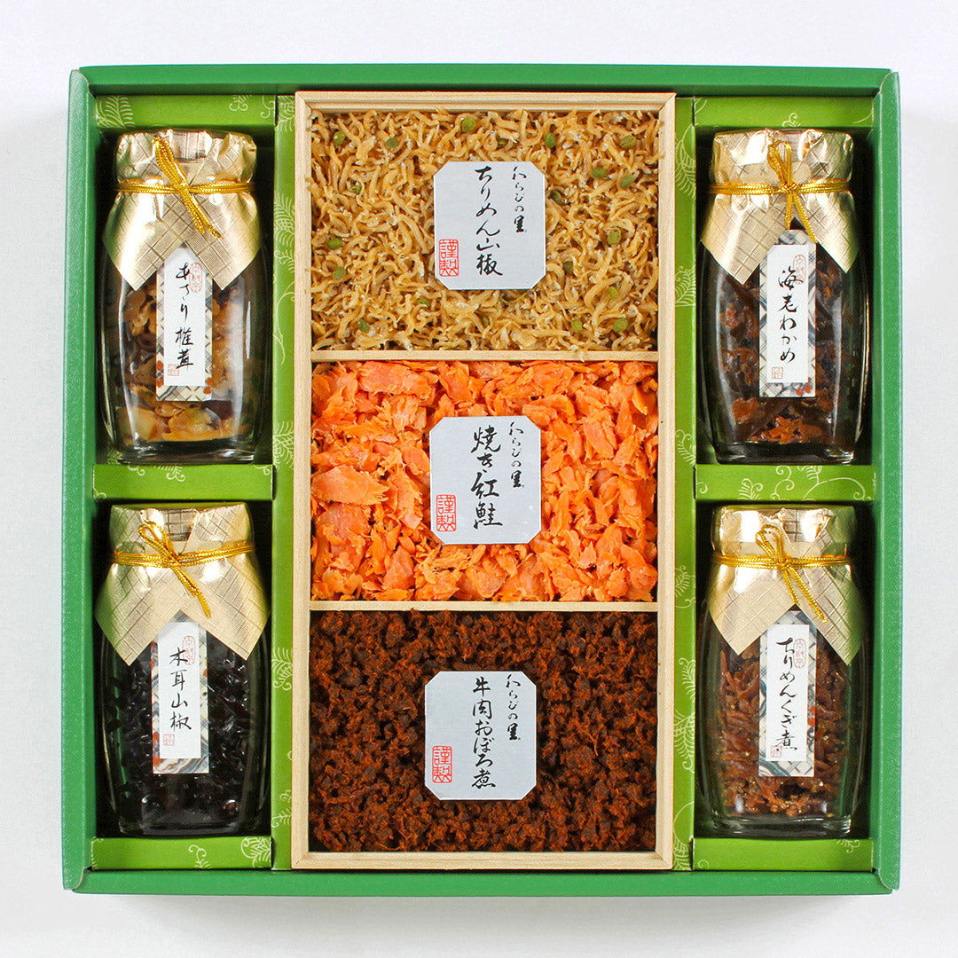 京・料亭 「わらびの里」京楽味 ちりめん山椒 焼き紅 あさり椎茸 たけのこ昆布 梅ひじき 海老しょうが 牛肉おぼろ煮 ちりめんくぎ煮 わらびの里 監修 ギフト お酒の肴 お取り寄せ 詰め合わせ 人気 おすすめ ランキング ※代引不可