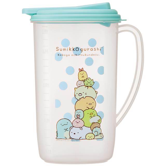 【すみっコぐらしスタンダード・ウォーターポット】 ピッチャー おしゃれ 通販 水差し 冷水筒 麦茶ポット 洗いやすい 約 2l タテ置き 1.9L 大きめ 縦冷水筒 ウォーターポット 縦置き お茶 ジャグ かわいい キッチン雑貨 冷蔵庫