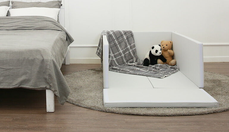 サークルマット Sサイズ 128×88×44cm ベビーサークル ベビーゲート プレイヤード 床暖房対応 大きい Sサイズ プラスチック caraz 折りたたみ ボールプール コンパクト 防水 フロアマット キッズ カラズ ベビーフェンス 折り畳み 【保証付き】