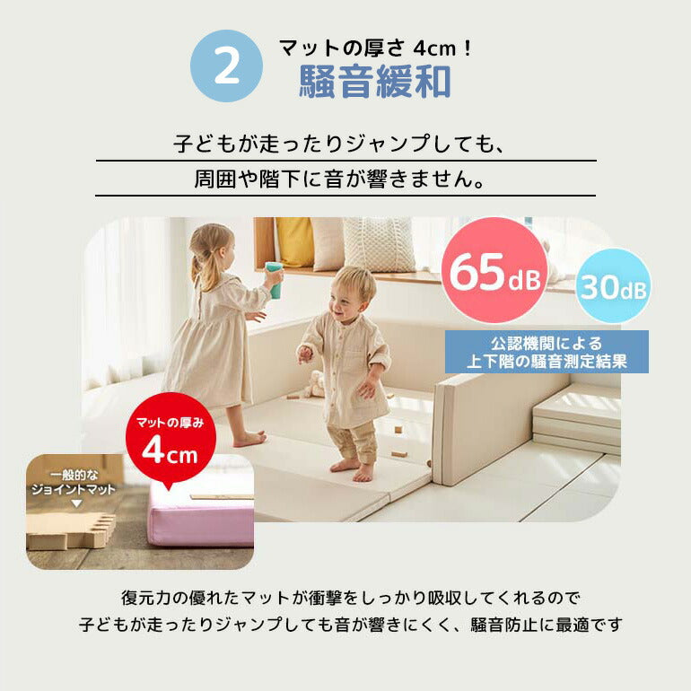 サークルマット 120×140×40cm ベージュ ベビーサークル ベビーゲート プレイヤード 大きい プラスチック ベージュ 赤ちゃんマット リバーシブル お昼寝 防水 防音 大判 折りたたみ フロアマット ベビー Caraz ベビーフェンス ノンホルム 【保証付き】