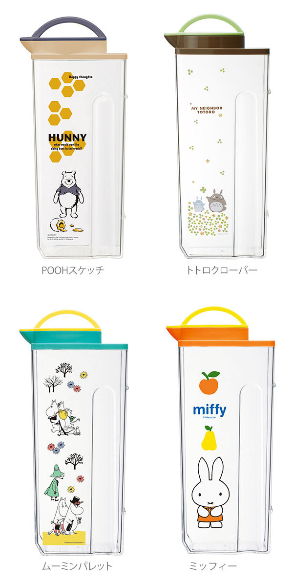 【ムーミンパレット・cj22n】 ピッチャー 通販 耐熱縦横冷水筒 冷水筒 2L 横置き 耐熱 2.2L 麦茶ポット かわいい 冷蔵庫 ドアポケット 冷水ポット タテヨコ おしゃれ キャラクター ディズニー ムーミン トトロ