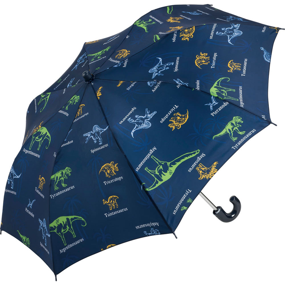 【ザウルスネイビー・折りたたみ傘】 折りたたみ傘 キッズ 50cm 通販 傘 かさ 50センチ 雨傘 アンブレラ 子供 子ども 女の子 女子 先が丸い かわいい 可愛い おしゃれ 中学生 小学生 通学 登校 小学校 高学年 置き傘 携帯