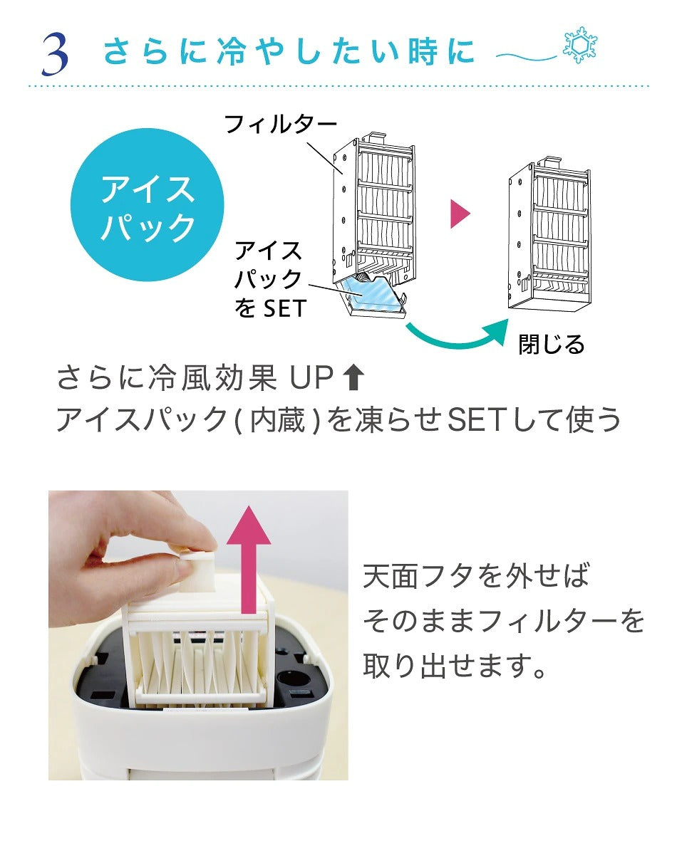 【5人シェア買いでお得】ブラウン　アロボ arobo コンパクト冷風扇 CLV-346 Fan cooler 卓上扇風機 水冷 扇風機
