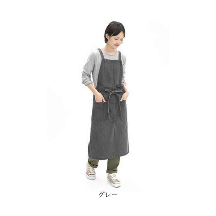 【ブラック・エプロン】 ココウォーク エプロン 通販 おしゃれ ナチュラル ワークエプロン 前結び メンズ 男女兼用 保育士 ブランド cocowalk オシャレ カフェ 飲食店 ユニフォーム デニム フリーサイズ
