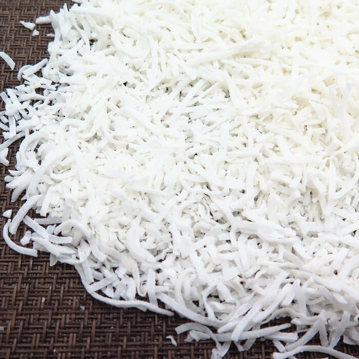 ココナッツロング 500g 送料無料 フィリピン産 ここなっつ なま ろんぐ ココナツ 無漂白  無添加 添加物不使用 ココナッツフレーク 食物繊維 トッピング ケーキ材料 製菓材料 お徳用 大容量 業務用 チャック袋入り ポイント消化 みのや