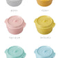 【ホワイト】 ランチボックス 通販 COCOPOT ミニココット型 弁当箱 2段 2段式 ボウル 鍋型 おしゃれ かわいい 530ml ラウンド 丸型 レンジ対応 どんぶり 食洗機対応 レッド オレンジ イエロー ブルー