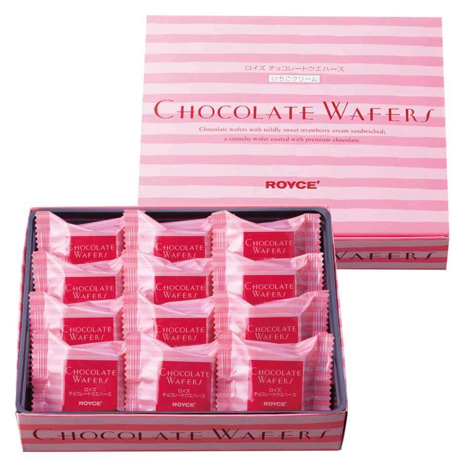 ロイズ チョコレートウエハース いちごクリーム 12個入 30個セット ROYCE 北海道 人気 お菓子 スイーツ コーティング 大ヒット 定番 / チョコレート クリスマス