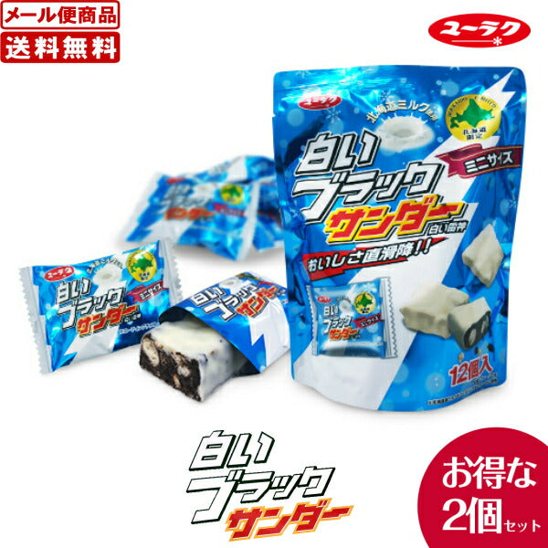 白いブラックサンダー ミニサイズ 【12個入×2袋セット】 送料無料 メール便 日付指定不可 有楽製菓 北海道限定 お土産