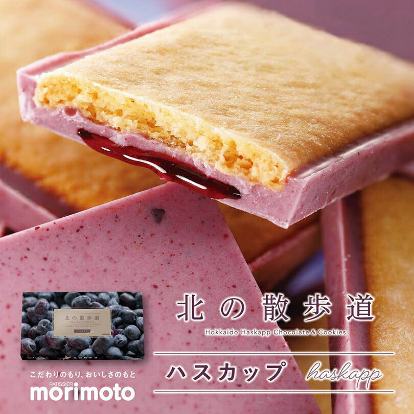 北の散歩道 ハスカップ 8個入 もりもと 北海道 お菓子 スイーツ クッキー チョコレート 果実 お取り寄せ