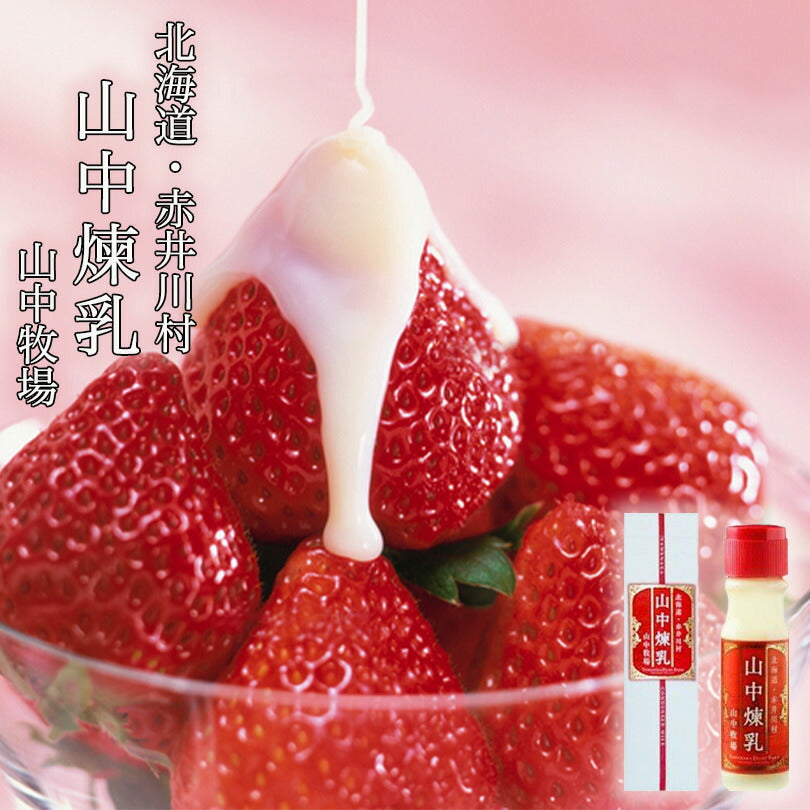 送料無料 山中牧場 山中練乳 200gｘ3個セット 北海道 お土産 プレゼント ギフト 贈り物 イチゴ 苺 濃厚 人気
