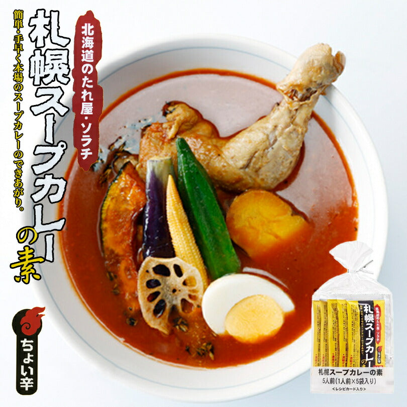 カレー ソラチ 札幌スープカレーの素 (5袋入) 北海道 お土産 話題 プレゼント お手軽 ギフト