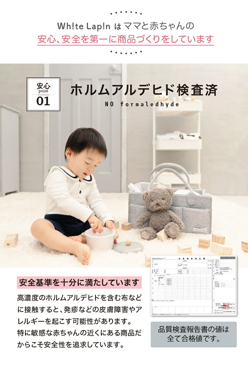 オムツストッカー 【グレー】 おむつストッカー 収納ケース おもちゃ入れ 収納 オムツ収納 収納ボックス 蓋つき オムツ  ボックス ケース  仕切り 蓋付き 折りたたみ 小物入れ フェルト おむつケース