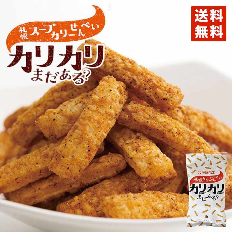 札幌カリーせんべいカリカリまだある？45g 小袋タイプ × 20袋セット 送料無料 北海道 スパイシー スティックタイプ 揚げせんべい スパイス 辛口 お菓子 おやつ お土産 YOSHIMI