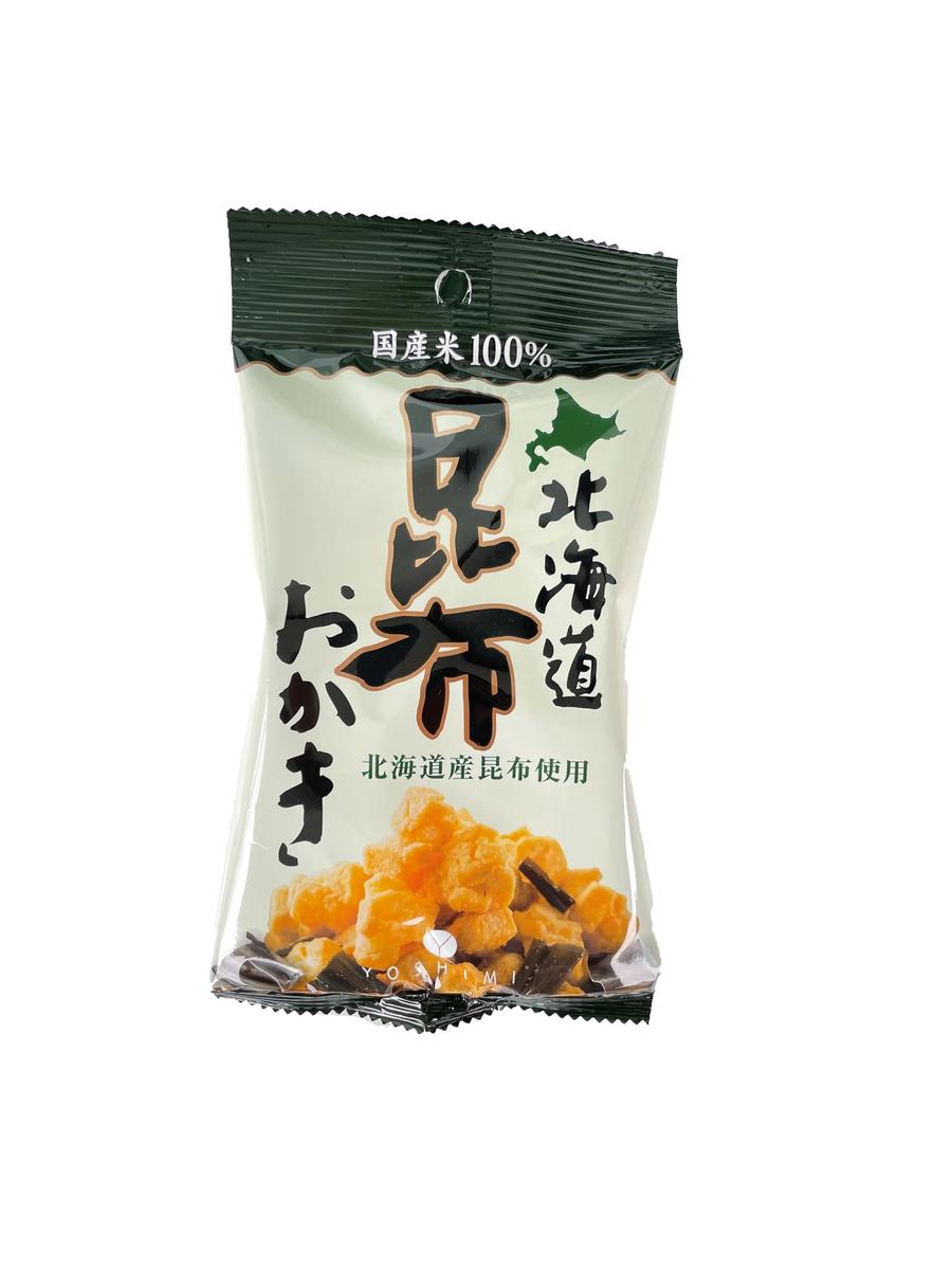 1000円ポッキリ 送料無料 YOSHIMI 北海道昆布おかき 小袋タイプ×4袋セット よしみ 北海道 昆布 スナック お土産 おかき ご当地 グルメ 和菓子 米菓 手土産 プレゼント お茶請け スナック菓子 メール便 同梱不可