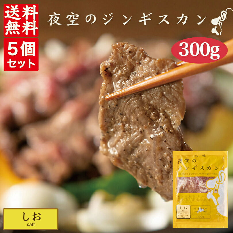 7000円ポッキリ 夜空のジンギスカン しょうゆ 300g×5袋セット 送料無料 ジンギスカン 北海道 ソウルフード 焼肉 BBQ バーべキュー お土産 プレゼント ギフト 羊 ラム すすきの 名店 人気 夜景 お取り寄せ
