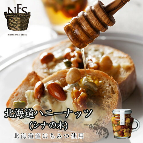 ノースファームストック 北海道ハニーナッツ 送料無料 NORTH FARM STOCK  北海道 シナの木 ハチミツ ナッツ アーモンド くるみ ヘーゼルナッツ ピスタチオ ミックスナッツ アレンジ料理 お土産 手土産 贈り物 ギフト 送料込