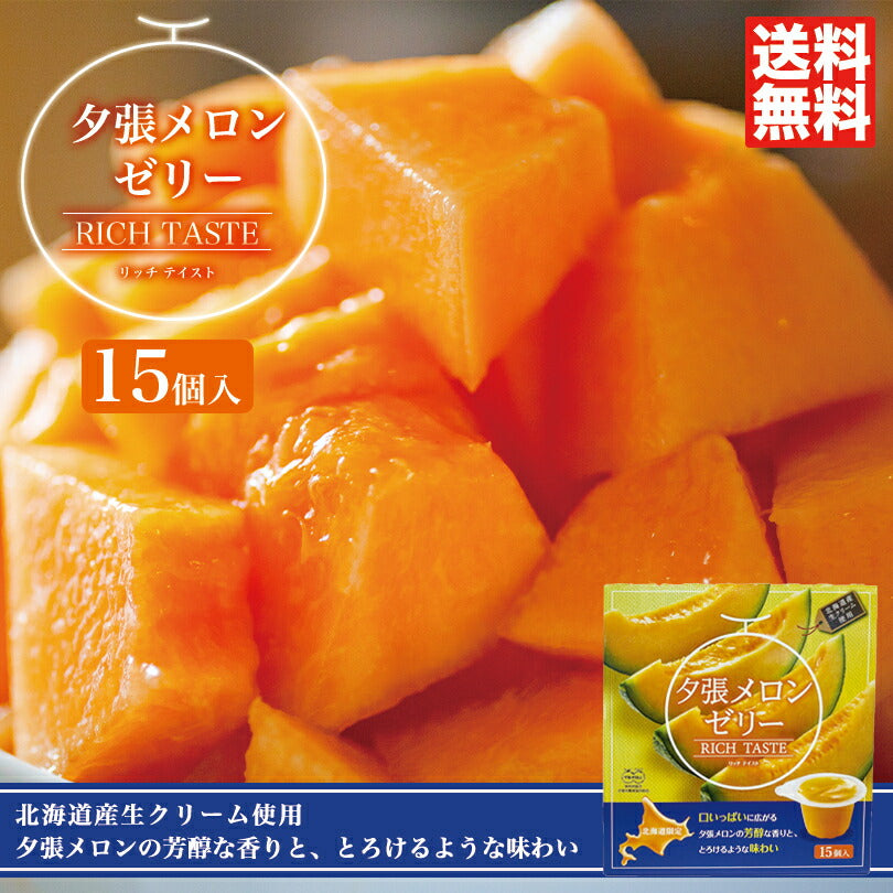 夕張メロンリッチテイスト 送料無料 送料込み 北辰フーズ メロンゼリー 北海道 夕張メロン 贈り物 プレゼント ギフト お土産 ご当地 お中元 お歳暮