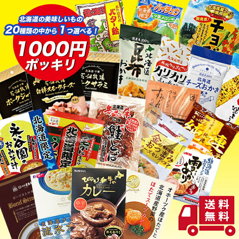 1000円ポッキリ 送料無料 選べる20種類 北海道 お菓子 お土産 スイーツ ポイント消化 贈り物 プレゼント ギフト ご当地 花畑牧場 YOSHIMI ラーメン 有名店 生麺 乾麺 飴 珍味 鮭とば おつまみ チーズ インスタント 味噌汁 茶漬け カレー スープカレー ハイチュウ