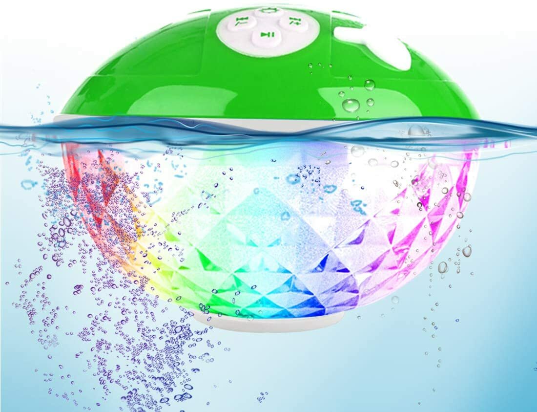 防水フローティング　BLUETOOTHスピーカー ワイヤレス　バスライトプールライト(w078)パープル