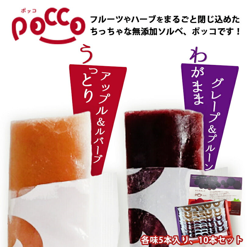 pocco 10本入 コロッケ株式会社 新感覚 デザート スイーツ アイス ソース ペースト アップル りんご グレープ ぶどう フルーツ 北海道 お土産 ギフト プレゼント 贈り物