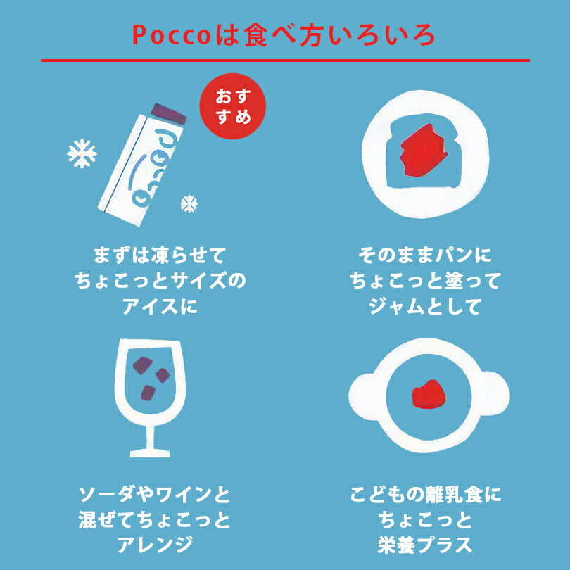 pocco 10本入 送料無料 メール便 コロッケ株式会社 新感覚 デザート スイーツ アイス ソース ペースト アップル りんご グレープ ぶどう フルーツ 北海道 お土産 ギフト プレゼント 贈り物