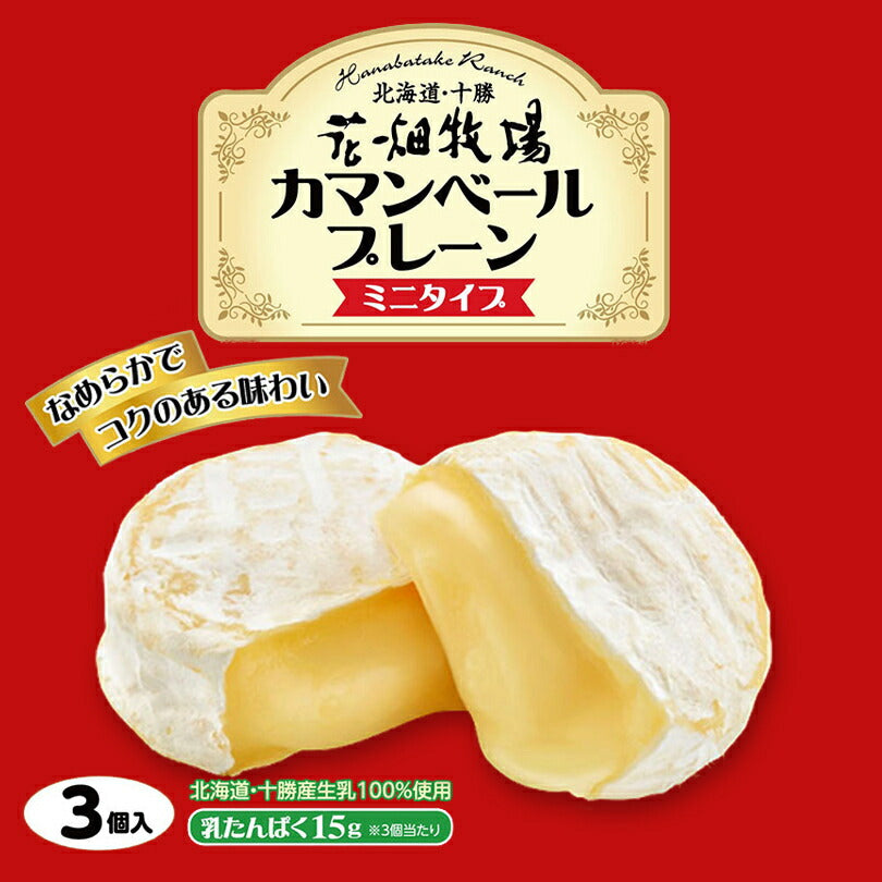 花畑牧場 カマンベールプレーン 〜ミニタイプ〜 3個入り 2個セット 送料無料 送料込 北海道 ワイン おつまみ プレゼント ギフト お土産 チーズ 個包装 乳製品 お取り寄せ