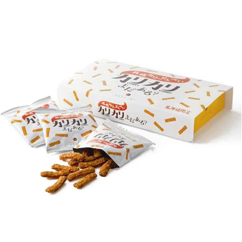 札幌カリーせんべいカリカリまだある？(18g×8袋入) 5個セット 送料無料 送料込み 北海道 スパイシー スティックタイプ 揚げせんべい スパイス 辛口 お菓子 おやつ おつまみ お土産 お茶請け YOSHIMI