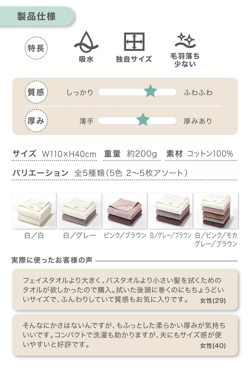 オウチツカイバスタオル セット 泉州 &COTTON　ミニ ミニ 速乾 バスタオル 綿 100% 110*40サイズ 御中元 二枚セット コットン 泉州タオル コットンタオル 日本製 タオルセット 無地  ギフト タオルギフト メンズ 贈り物
