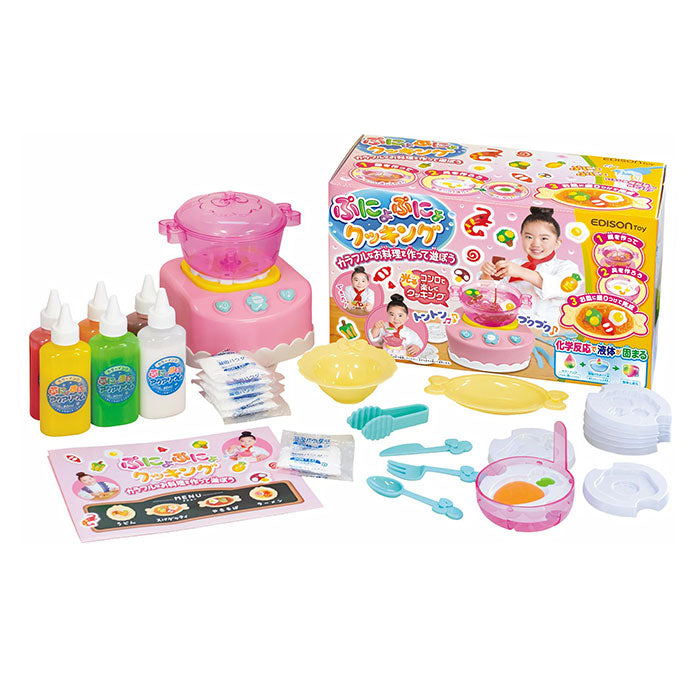 【6色セット・玩具】 エジソンママ EDISON mama ぷにょぷにょクッキング 通販 料理 女の子 ままごと ごっこ 作る おもちゃ 玩具 知育 液体 化学反応 固まる こども 子供 子ども 女児 勉強 自由研究