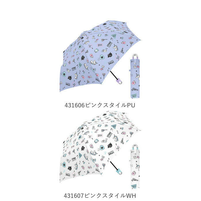 【431792チェックGY・折りたたみ傘】 子供 折りたたみ傘 通販 約 53 センチ 53.5cm 子供用 レディース メンズ おしゃれ コンパクト カラビナ付き 3段 折畳み傘 おりたたみ傘 折り畳み傘 こども かさ カサ 雨傘 折り畳みかさ