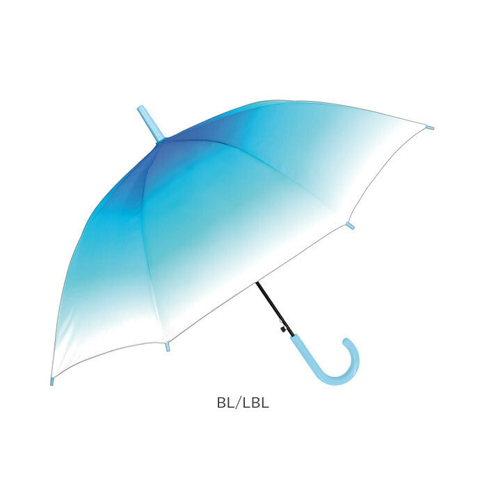 【MLT/LBL・長傘】 子供 長傘 55cm ジャンプ傘 通販 ジャンプ グラデーション レインボー キッズ 子供用 傘 カサ かさ 雨具 子供 子ども こども ミルキートーン アンブレラ シンプル 小学生 女の子 おしゃれ