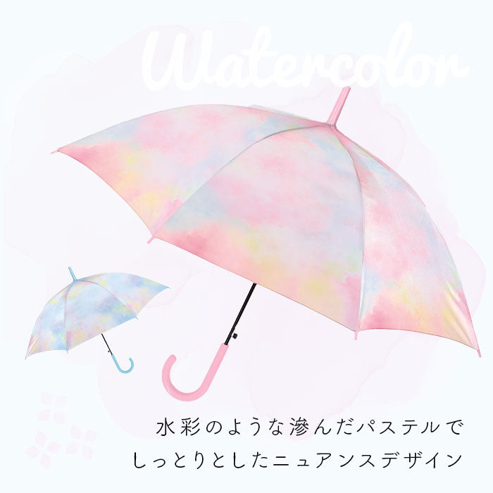 【MLT/LBL・長傘】 子供 長傘 55cm ジャンプ傘 通販 ジャンプ グラデーション レインボー キッズ 子供用 傘 カサ かさ 雨具 子供 子ども こども ミルキートーン アンブレラ シンプル 小学生 女の子 おしゃれ