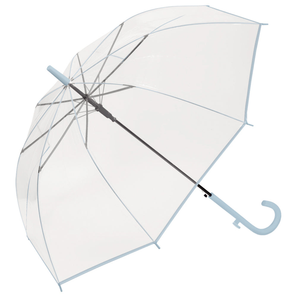 【LBLUE・プラスチック傘】 ビニール傘 レディース 通販 カラーグラスファイバー フック付 60cm 傘 雨傘 長傘 アンブレラ  ワンタッチ傘 ジャンプ傘 ジャンプ  ワンタッチ カラー グラスファイバー おしゃれ