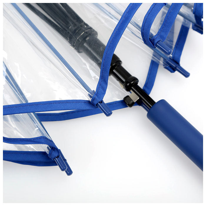【431604.ミントブルー・ビニール傘】 ビニール傘 丈夫 通販 60cm 60センチ 長傘 ジャンプ傘 おしゃれ グラスファイバー 8本骨 シンプル 無地 軽量 中学生 高校生 カサ 雨傘 透明傘 ビニ傘 crux クラックス