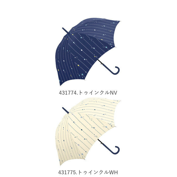 【31469.ボタニカルNV・婦人傘】 傘 レディース 長傘 ワンタッチ 通販 おしゃれ 雨傘 グラスファイバー傘 軽い 軽量 ジャンプ傘 58cm かわいい 丈夫 耐風 チェック かさ アンブレラ 長かさ 婦人傘 女の子 折れにくい