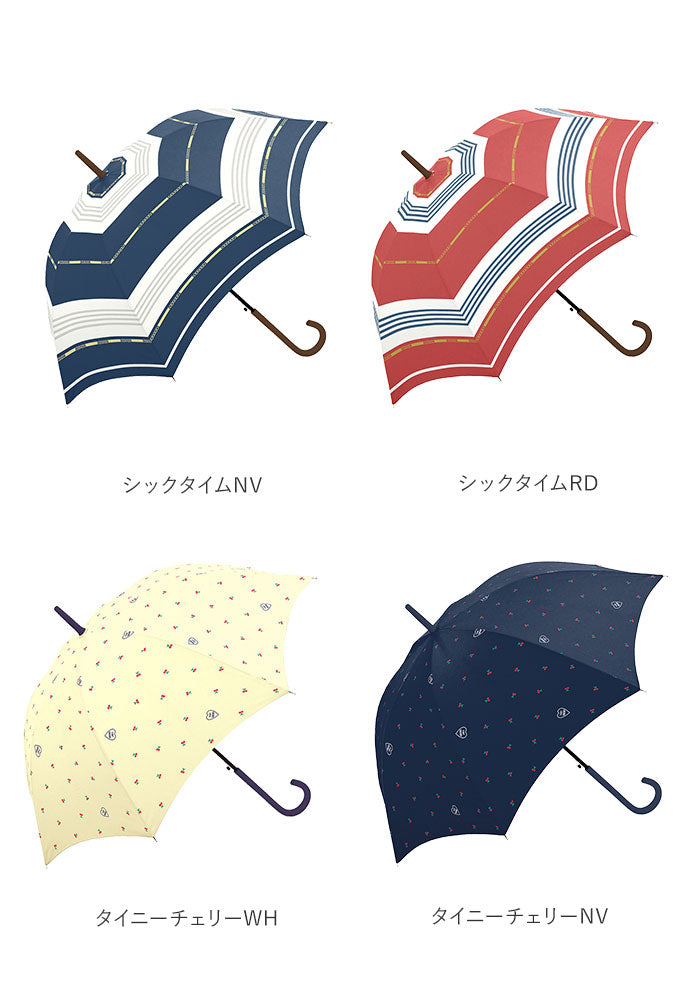 【シックタイムRD・長傘58cm】 傘 レディース ジャンプ 通販 長傘 可愛い 58cm グラスファイバー骨 丈夫 折れにくい おしゃれ シンプル 大人 かわいい 通学 通勤 ジャンプ傘 高校 中学 女性 女子 crux クラックス