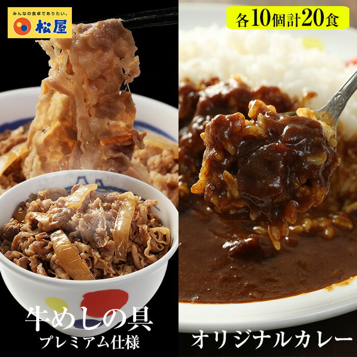 【20人シェア買いでお得】『カレギュウセット』牛めし×10、カレー×10