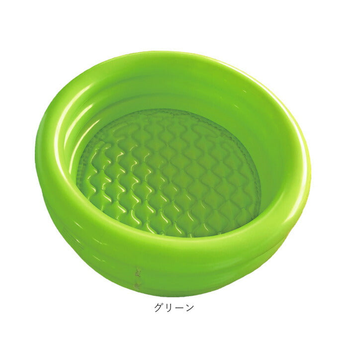 【ブルー・プール】 ビニールプール 子供用 通販 丸形クッションプール 家庭用プール 水遊び エアークッション 直径86cm コンパクト プール本体 庭 庭遊び ベランダ 外遊び アウトドア 夏休み ペット 納涼