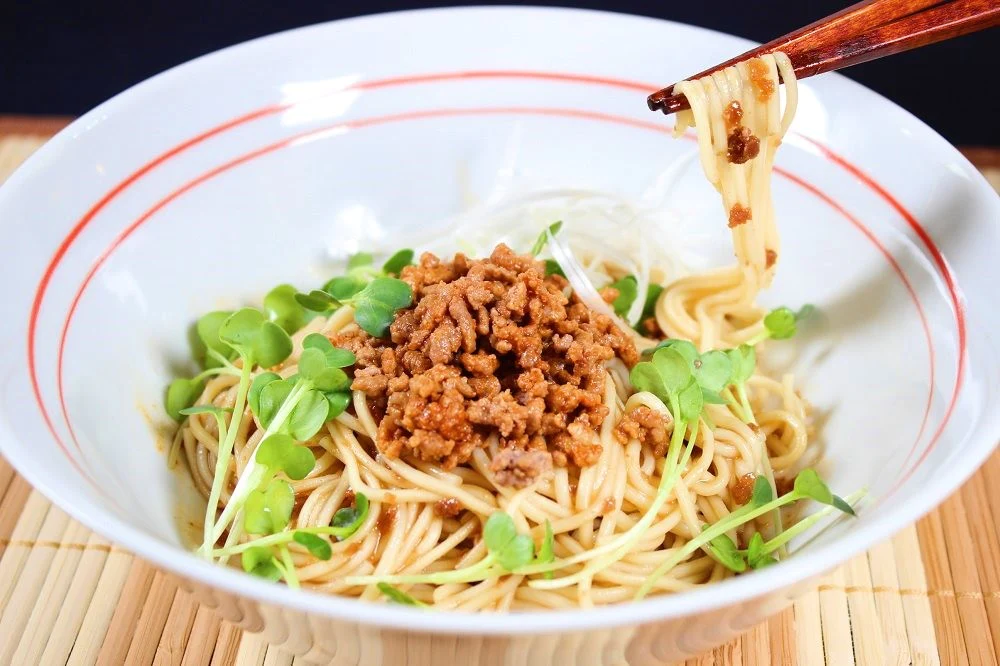 【100円シェア買い】担々麺  汁なし坦々麺　2人前 人気のピリ辛冷やしたんたん麺 豆板醤しょうがニンニクごま油 本場九州 お試しセット ご当地 メール便 保存食 非常食 まとめ買い お取り寄せ【ご新規さんとシェア買い】
