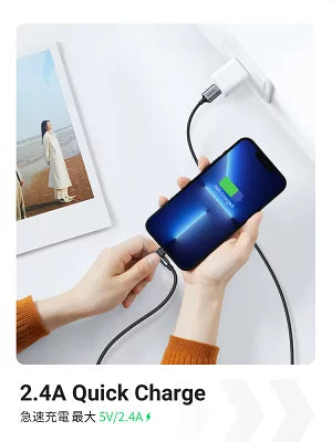 [UGREEN] L型 USB to Lightning ケーブル 1M