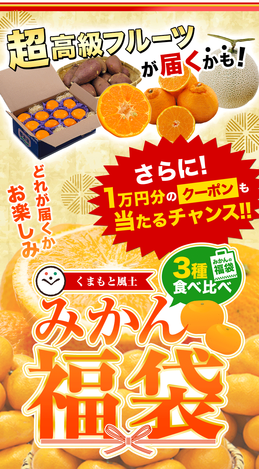 【新年シェア買いセール】みかん 福袋 5kg 前後 送料無料【高級フルーツが当たるかも】訳あり 熊本みかん ぽんかん デコポン マスク メロン 不知火 デコみかん など 食べ比べ セット 旬 柑橘 果物 食品 グルメ フルーツ 予約