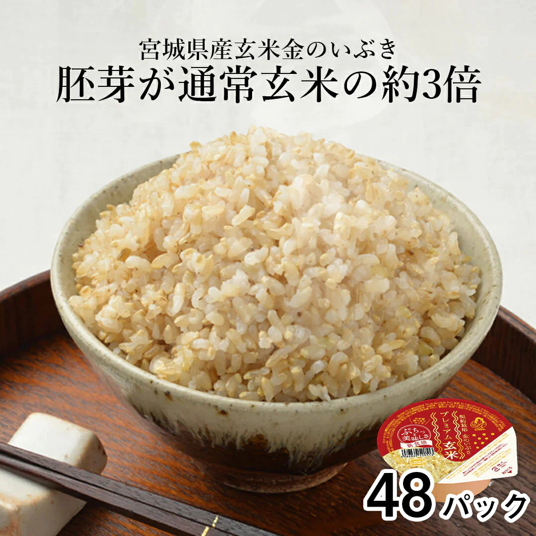 ご飯パック 金のいぶき玄米ごはん 48個セット 120g おくさま印 お米 レトルト 食品 無添加 国産 レンジで簡単 温めるだけ ギフト 引っ越し 挨拶 出産 内祝い 母の日 父の日 お中元 お歳暮 結婚 還暦 寒中 暑中見舞い 送料無料