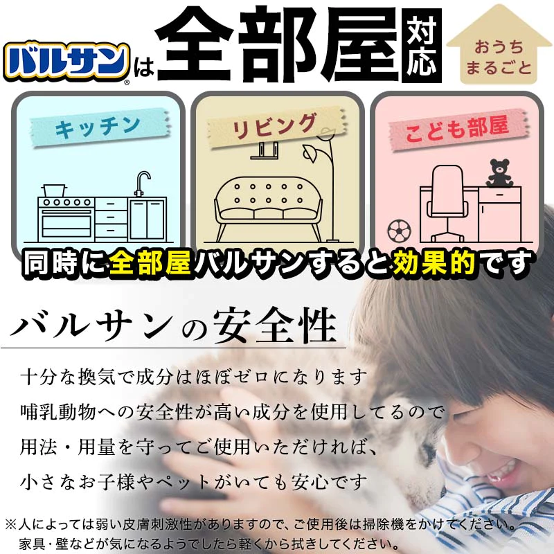 【ご新規さんとシェア買い】バルサン  霧タイプ 煙なし 6-10畳用×2個パック カバー不要 ラクラク