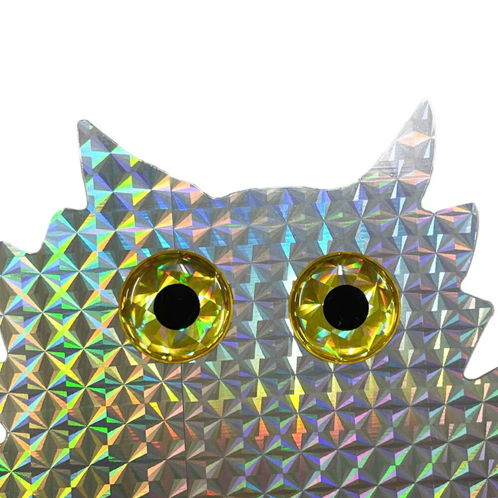 鳥よけ レインボー フクロウ 梟 反射板 鳥よけ 猛禽類 吊り下げ ベランダ 玄関 ハト避け 予防 畑 バード  防鳥 カラス対策 防虫 からすよけ 家庭菜園 農業用品 資材 ベランダ 田畑 鳥害対策 ハト ツバメ スズメ 雀 果樹園 菜園