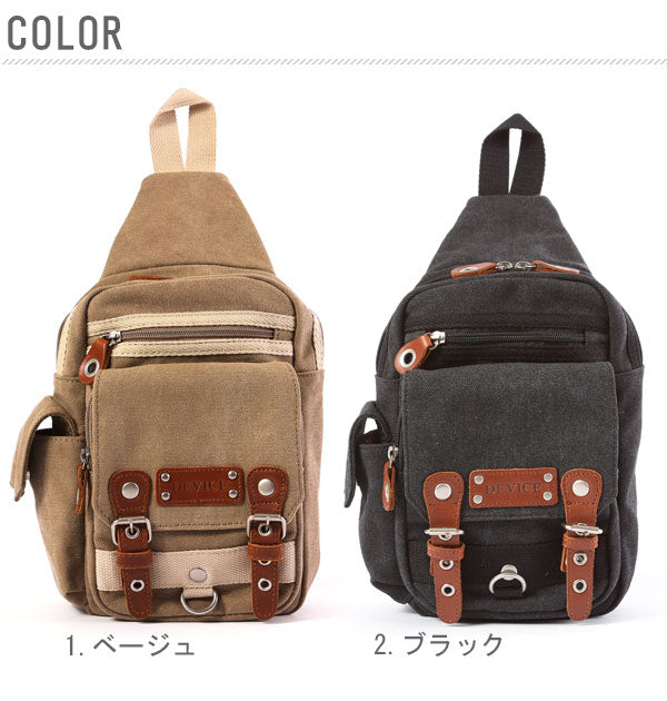 【4.カーキ・DBH-30028】 DEVICE デバイス ボディバック 斜め掛け 定番 ワンショルダー ウエストバッグ レディース dbh30028 メンズ ボディバッグ